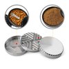 2.5Inch Toothless Herb & Spice Grinder for Kitchen Use-Aluminum Alloy Grinder with Magnetic Lid, Easy to Clean, Compact Design for Spices, Coffee Beans, Dried Herbs-Silver