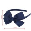 MEEDEE Navy Bow Headband for Girls Grosgrain Ribbon Hair Hoop Headband for Toddlers Kids Party Decoration Cosplay Costume Headwear Makeup Handmade Hair Band