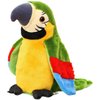 9'' Cute Talking Parrot Repeats What You Say Electronic Interactive Plush Toy Stuffed Animal Record Parrot Waving Wings Funny Bird Toys for Children Girls Boys Best Xmas Gift (Green Parrot)