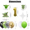 WalMor The Child Is One Birthday Decor Kit, 1st Baby Yoda Decorations, Star Themed Wars Shower Party Supplies Set (WM-TZ1)