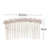 HLLMX 2 PCS 8-Flower Hairpin Combs Crystal Rhinestone Bridal Hair Pins Hair Clips Alloy Pearl Rhinestone Side Hair Combs Crystal Hair Pins Decorative Hair Combs for Bride Bridesmaids