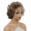 Aimole Women Synthetic Wig Natural Mid length Curly Hair Blonde Wigs (12-83)