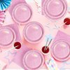 96Pcs Pink Pastel Party Supplies Holographic Rainbow Pink and White Plates and Napkins Sets Iridescent Birthday Decorations for Girls Women Pink Sprinkle Wedding Anniversary Party Favors Serves 24