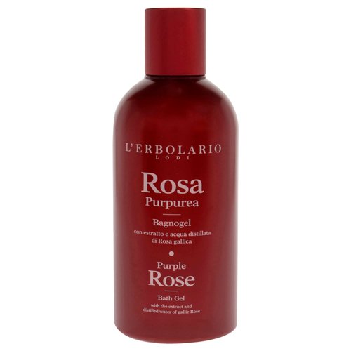 L'Erbolario Purple Rose Bath Gel - Body Wash Gently Caresses and Cleanses Your Skin - Perfumed and Relaxing Body Foam - Scented Shower Gel - Refreshing and Invigorating Bath Gel - 8.4 oz