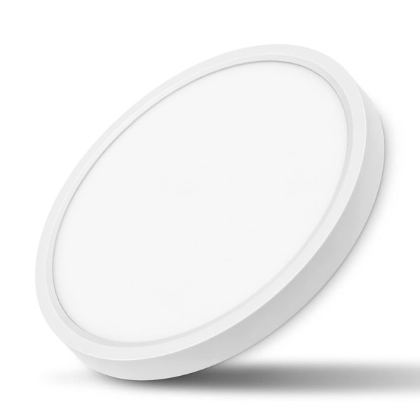 MOONSEA LED Flush Mount Ceiling Light, Super Slim 7 inch LED Ceiling Light, 6500K Daylight LED Ceiling Light for Bedroom, Living Room, Dining Room