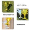 ABOOFAN 5Pcs Gold Foil Balloons Trophy Mylar Balloons for Basketball Football Soccer Anniversary Birthday Party Decor Supplies