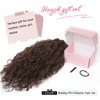 HOOJIH Ponytail Extension, Curly Wavy Drawstring Ponytail Hair Extensions Extra Fluffy Fake Pony Tail Extension 18 Inch Synthetic Hairpiece for Women Daily Use - Mixed Brown
