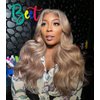 Ash Blonde with Silver Gray Highlight Lace Front Wig Human Hair 180% Density 13x4 Body Wave Mini Knots HD Invisible Lace Wig for Women Glueless Milk Tea Brown Colored with Silver Blonde Wigs 22 Inch