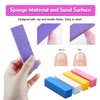 Nail File and Buffer, Wosweet Professional Manicure Tools Kit 6pcs Rectangular Art Care Buffer Block 6pcs 100/180 Grit Doublesided Nail Files 1pcs Purple 180/240 Emery Board