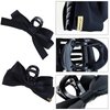 4 PACK Bow Claw Clip, Silky Satin Hair Bow Clips Black Hair Bow Hair Clips, Non-Slip Hair Styling Accessories for Thin Thick Curly Hair