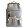 Pure Leather Cigarette Case Coin Pouch Combo 2 Snap + Zipper Pocket Fit 100's King - Grey