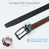 CHAOREN Most Size Boys Reversible Belt Easy to Use, Kids Leather Belt 1.25" Width, Black & Brown (Cognac) Dress Belt with Gift Box