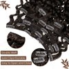 Hetto Curly Clip in Extensions Real Human Hair #2 Darkest Brown Natural Wavy Clip in Hair Extensions Human Hair Curly Clip on Human Hair Pieces 16 Inch 7Pcs 105g
