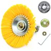 BGTOOL 8 inch Nylon Weed Brush Straw Rope Rotary Rusting Disc Trimmer Head Universal fit Straight Shaft Trimmer for Stihl Honda etc