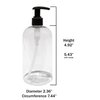 Baire Bottles 8 oz Empty Refillable Plastic Pump Bottles Dispenser 6 Pk, PET BPA Free, Refillable for Thick Shampoo Lotion Soap - Waterproof Labels USA (Blue with Black Lotion Pump, Floral Labels)
