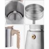 Sivaphe Stainless Steel Stovetop Espresso Coffee Maker 4 cups | Induction Support 10OZ Espresso Pot | Mocha Pot 200ml with Instructions(1 Cup=50ml)