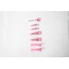 7pcs Flower Baby Pink Hair Clips Women's girls Hair Barrettes Hair Pins