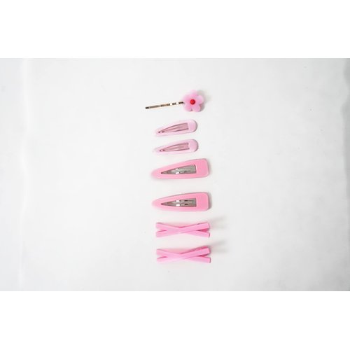 7pcs Flower Baby Pink Hair Clips Women's girls Hair Barrettes Hair Pins