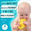 caaocho Pure Natural Rubber Bath Toy - Nalu The Seahorse Baby Toy - Hole Free Bath Toys, BPA Free Bath Toys for Infants, Without Holes Sealed Natural Rubber Baby Toy