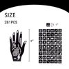 Koogel 281PCS Semi Permanent Tattoo, 12 Sheets Henna Women Tattoo Stencil Temporary Tattoo Stickers for Face Paint Body Art