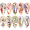 12 Grids Abalone Seashell Slices,Irregular Abalone Shell Slices Nail Art Glitter Flakes Acrylic Nails Supplies Holographic Glitters Nail Art Shell Piece Charm Shiny Decoration UV Gel Accessories Craft