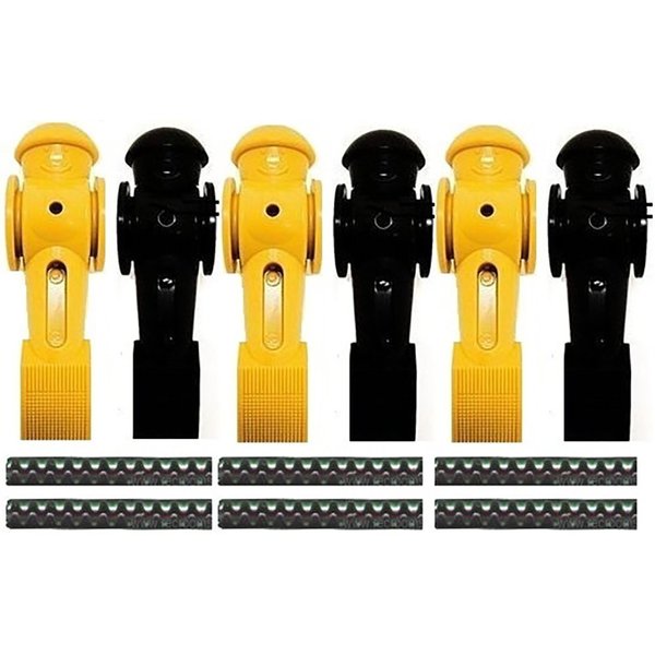 6 Tornado Foosball Men Counter Balanced Roll Pin