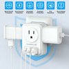 European Travel Plug Adapter, AUOPLUS International Power Plug Adapter with 3 USB Ports (1 USB C), 4 AC Outlets Cruise Ship Essentials for US to Most of Europe Spain Italy France Germany