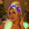 ACEDRE Colorful Light Up Rave Headbands Glow LED Mirror Hair Band Nightclub Party Costume Hair Accessories for Women