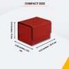 Card Guardian - Premium Deck Box (Red) for 100+ Cards for Trading Card Games Compatible with Magic the gathering (MTG), Commander Deck, Yugioh Deck Box, Pokemon TCG, Sports Card Storage Boxes