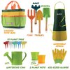 Play22 Kids Gardening Tool Set 12 PCS - Kids Gardening Tools Shovel Rake Fork Trowel Apron Gloves Watering Can and Tote Bag, Toddler Gardening Tools for Kids Best Outdoor Toys Gift for Boys and Girls