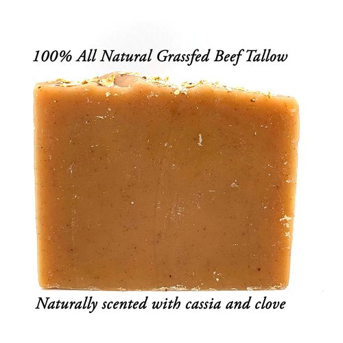 HUNTER CATTLE CO. EST'D 2004 HC Meadow Bloom Tallow Bar Soap - Honey & Lemon 1 Pack - Made with All Natural 100% Grass Fed Tallow Handmade Soap Bar - Great for Face or Body Soap