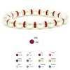 Accents Kingdom Women's Magnetic Bracelet White Tuchi Simulated Pearl Bracelet with Simulated Ruby Crystal, 7.5"