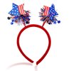 4th of July Head Boppers American Stars Headband Independence Day Hair Hoop Hair Band Patriotic Party Hair Scrunchies White Blue Red Hair Accessories National Memorial Day Party Favors for Women Kids