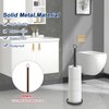 NearMoon Bath Toilet Paper Holder Stand, Free Standing Tissue Paper Storage with Reserve, Space Toilet 4 Rolls Holder for Bathroom/Kitchen Countertop-All Metal (1 Pack, Matte Black)