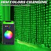 Avatar Controls Curtain Lights Year Round Lights, Programmable & Music-Sync Animated LED Curtain String Lights, 400 LED 6.2ft RGB Fairy Light APP Remote Control for Bedroom Wall Backdrop Yard Decor