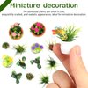 IMIKEYA Miniature Dollhouse Plant Flowers: 15pcs Mini Dollhouse Potted Plants Artificial Tiny Plants Fake Greenery Ornament Potted Plant Flower Model Micro Landscape Dollhouse Furniture Decor