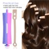 8 Sizes Standard Hair Rollers,Heat Perm Rod Hair Clip Curlers with Clamps Styling Wavy Rollers Rubber Band (SH-9)