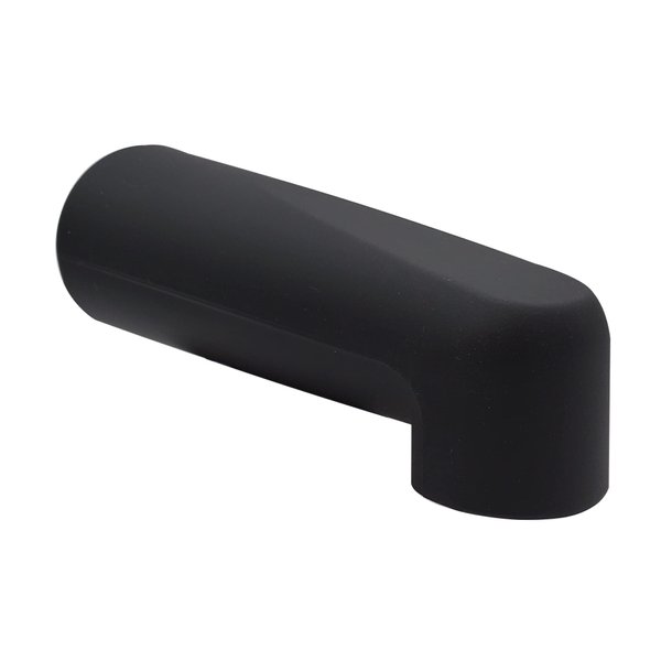 Westbrass E507-1F-62 7" Reach Wall Mount Tub Spout, Matte Black