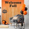 Orange Tinsel Curtain Party Backdrop - GREATRIL Foil Fringe Curtain Party Streamers for Fall/Thanksgiving Day/Birthdays/Doorway/Easter/Coco Theme/Day of The Dead Party Decorations 2 Packs