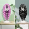 Wig Stand 2 Pack Adjustable Height Portable Wig Holder White Wig Head Stand Hat/Cap/Wig Holder Display Stand Wig Stands for Multiple Wigs