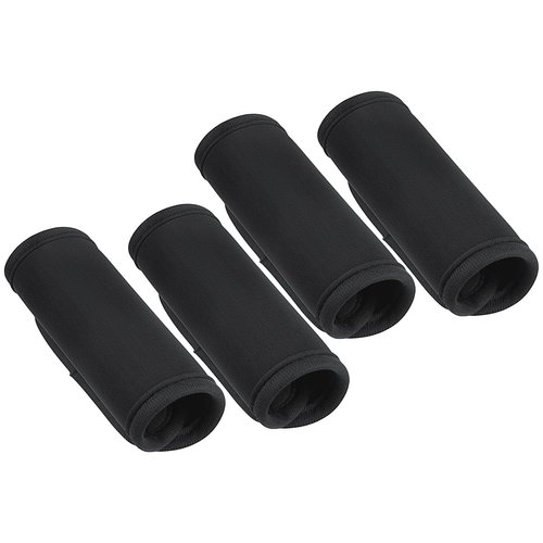 4 Pcs Neoprene Luggage Handle Wrap for Suitcase Luggage Tags Identifiers Bulk Luggage Handle Wrap Luggage Tag Wraps Travel Accessories (Black)