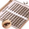 Brown Lash Clusters Wispy Eyelash Extensions Dark Brown Lash Extensions 10-16MM DIY at Home CC Curl Eyelash Clusters Natural Spiky Lash Individuals 120 Pcs Cluster Lash Pack by Mavphnee