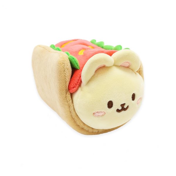 Anirollz Stuffed Animal Plush Toy - Official Roll Blanket Outfitz Doll |Soft, Squishy, Warm, Cute, Comfort, Safe| Hot Dog Pillow with Bunny - Birthday Decorations Gift 6" Bunniroll