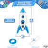 KatchOn, Huge Blue Rocket Balloons for Kids - 33 Inch, Pack of 1 | Spaceship Balloon, Space Themed Party Decorations | Space Balloons, Rocketship Balloons | Rocket Ship Balloon for Rocket Ship Decor