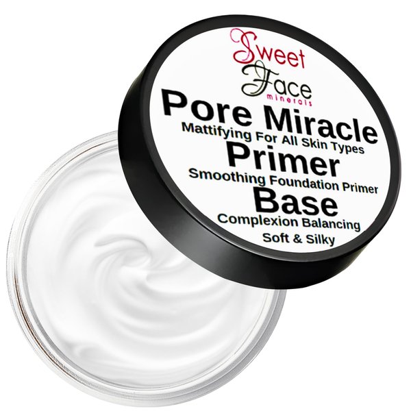 (3Oz)(85Gms)Primer for Face Before Makeup by Sweet Face Minerals, spf Primer, Hydrating Primer for Dry Skin, Dewy Primer, Moisturizing Primer, Primer Para Maquillaje, Foundation Primer for Mature Skin