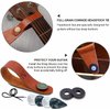 Nefelibata Guitar Strap, Nylon Full Grain Leather Ends Guitar Straps with Pick Pocket for Bass, Electric & Acoustic Guitar, Come with Free Strap Button, 1 Pair Strap Locks and 4 Guitar Picks(Green)