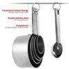 Stainless Steel Measuring Cups And Measuring Spoons 10-Piece Set, 5 Cups And 5 Spoons
