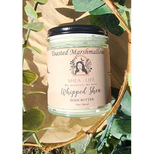 Toasted Marshmallow Whipped Body Butter is a light, sweet and comforting aroma of Marshmallows toasted over a fire. It smells nice, but it is also moisturizing