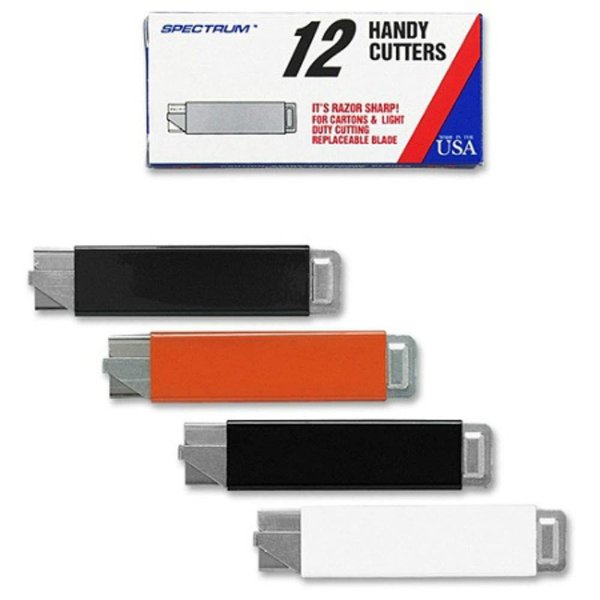 Pacific Handy Cutter : Handy Box Cutter, Tap Open/Tap Close, 12/BX, Assorted Colors -:- Sold as 2 Packs of - 12 - / - Total of 24 Each