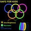 Leetous 8" Glow Sticks Party Pack-50,Light up Bracelets & Necklaces Accessories for Kids, Neon Glow in the Dark Party Favor Supplies Decorations for Halloween, Birthday, Camping Activities